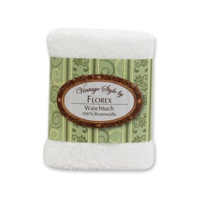 Towel 30x30cm "Vintage-Motive 67", white 