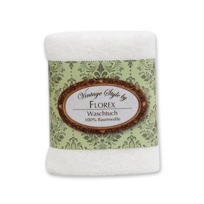 Towel 30x30cm "Vintage-Motive 68", white 