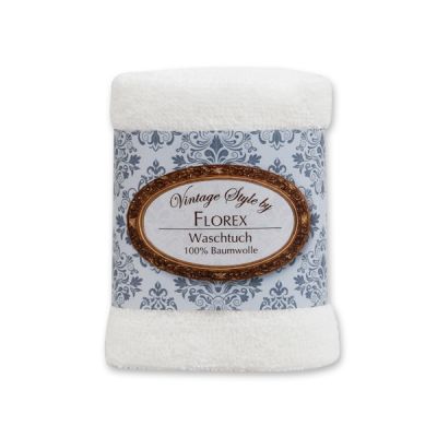Towel 30x30cm "Vintage-Motive 69", white 