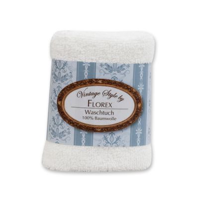Towel 30x30cm "Vintage-Motive 70", white 