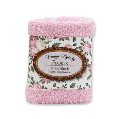 Towel 30x30cm "Vintage-Motive 76", rose 