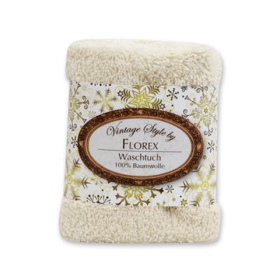 Towel 30x30cm "Vintage-Motive 93", creme 
