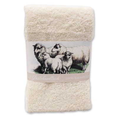 Gästehandtuch 30x50cm "Schafe", beige 