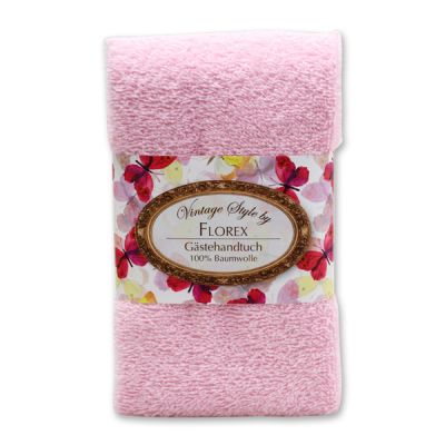 Towel 30x50cm "Vintage-Motive 134", rose 