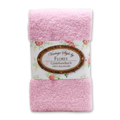 Towel 30x50cm "Vintage-Motive 154", rose 