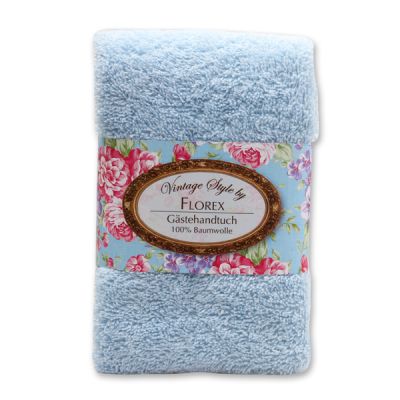 Towel 30x50cm "Vintage-Motive 17", blue 