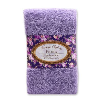 Towel 30x50cm "Vintage-Motive 173", lilac 