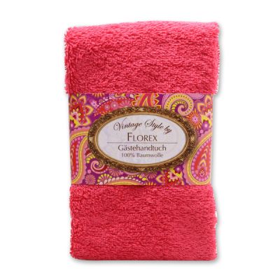 Towel 30x50cm "Vintage-Motive 34", pink 