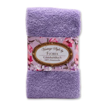 Towel 30x50cm "Vintage-Motive 55", lilac 
