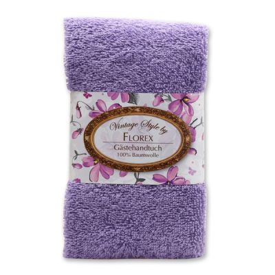 Towel 30x50cm "Vintage-Motive 58", lilac 