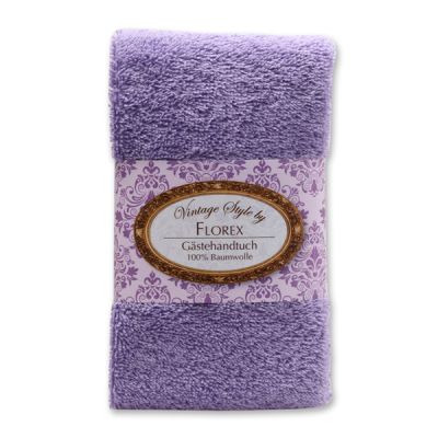 Towel 30x50cm "Vintage-Motive 59", lilac 
