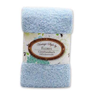 Towel 30x50cm "Vintage-Motive 63", blue 