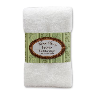 Towel 30x50cm "Vintage-Motive 67", white 
