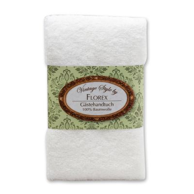 Towel 30x50cm "Vintage-Motive 68", white 