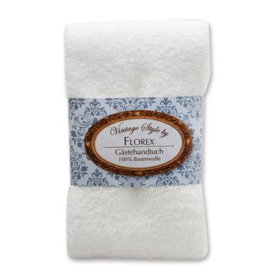 Towel 30x50cm "Vintage-Motive 69", white 