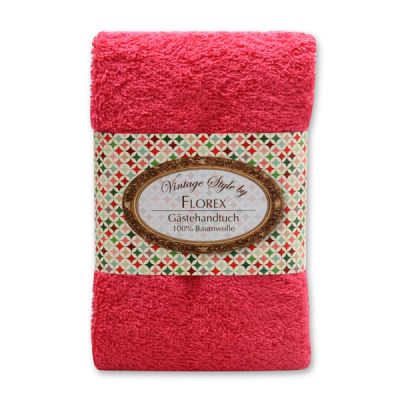 Towel 30x50cm "Vintage-Motive 99", pink 