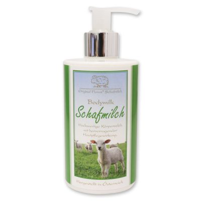 Bodymilk mit biologischer Schafmilch 250ml im Spender, Classic 