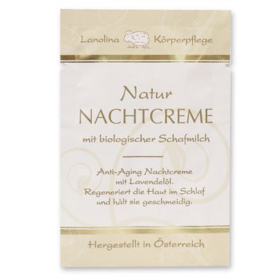 Natur Nachtcreme mit biologischer Schafmilch 3ml, Tester 