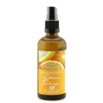Raumduft 100ml im Sprühdispenser, mit 100% ätherischem Öl, Zitrone-Orange 