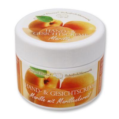 Hand- and face cream 125ml, apricot with apricot core oil 