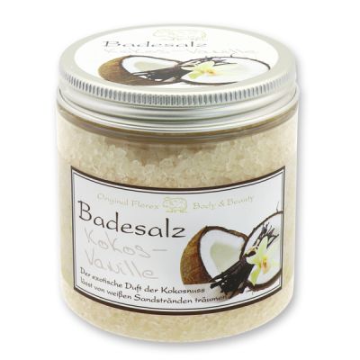 Badesalz 300g in der Dose modern, Kokos-Vanille 