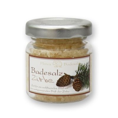 Badesalz 60g im Glas, Zirbe 
