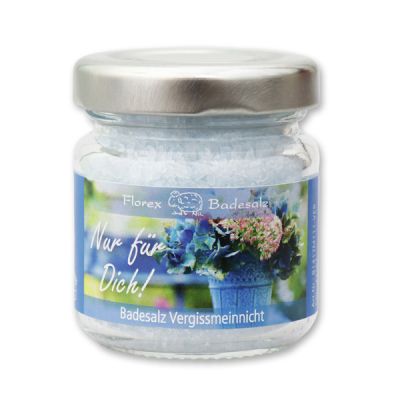 Badesalz 60g im Glas "Nur für Dich", Vergissmeinnicht 