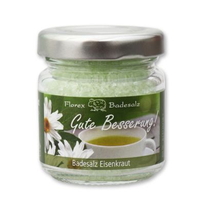 Badesalz 60g im Glas "Gute Besserung", Eisenkraut 