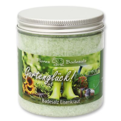 Badesalz 300g in der Dose "Gartenglück", Eisenkraut 