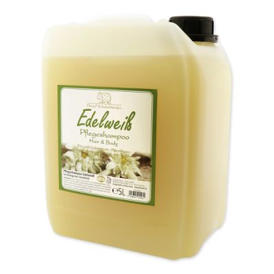 Pflegeshampoo Hair&Body mit biologischer Schafmilch Nachfüller 5L im Kanister, Edelweiß 