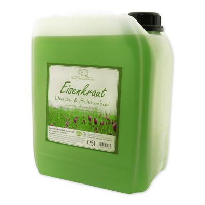 Dusch- & Schaumbad mit biologischer Schafmilch Nachfüller 5L im Kanister, Eisenkraut 