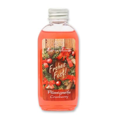 Flüssigseife mit Schafmilch 75ml "Frohes Fest", Cranberry 
