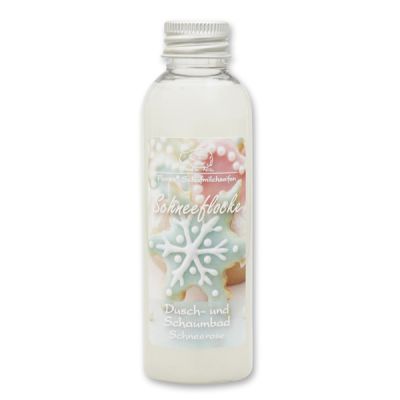 Shower- and foam bath with sheep milk 75ml "Schneeflocke", Christmas rose white 