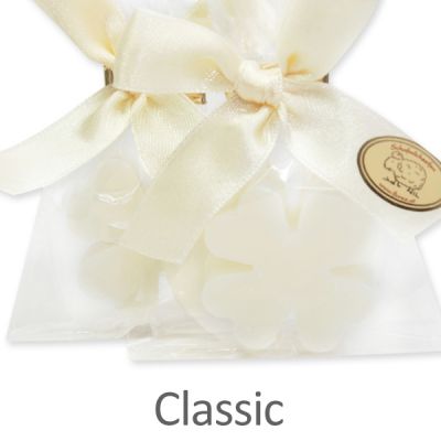 Sheep milk soap cloverleaf mini 14g in a cellophane, Classic 