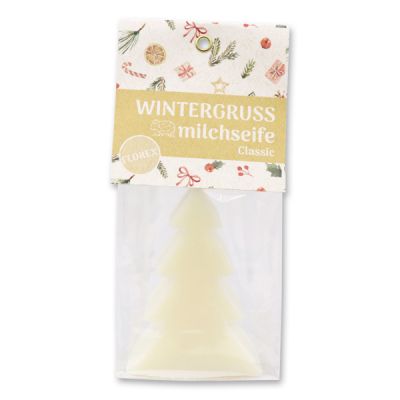 Schafmilchseife Tannenbaum 75g in Cello "Wintergruß", Classic 