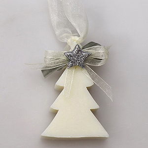 Schafmilchseife Tannenbaum 75g hängend mit Organzaband, Classic 