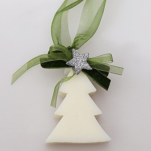 Schafmilchseife Tannenbaum 75g hängend mit Organzaband, Classic 
