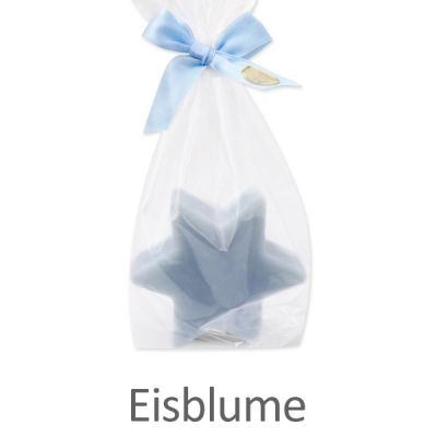 Sheep milk soap star 80g in a cellophane, Ice flower 