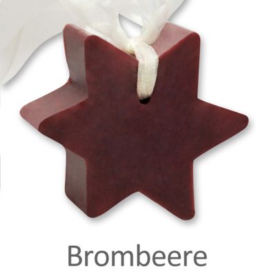 Sheep milk soap star 80g hanging, Blackberry 