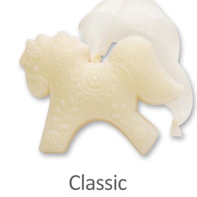 Schafmilchseife Lebkuchenpferd 50g hängend mit Organza, Classic 