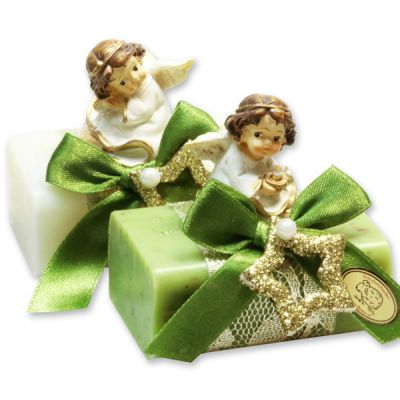 Sheep milk soap 100g decorated with an angel, Classic/Verbena 