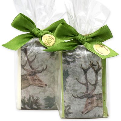 Sheep milk soap 100g, decorated with a ribbon in a cellophane, Classic/verbena 