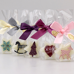 Sheep milk soap star 20g decorated with christmas motives in a cellophane, Classic 