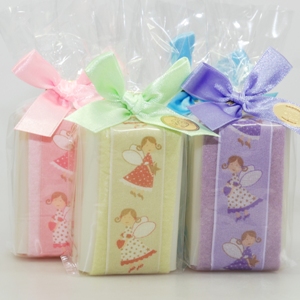 Sheep milk soap 100g, decorated with an angel ribbon in a cellophane, Classic 