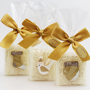 Sheep milk soap 35g, decorated with christmas decorations in a cellophane, Classic 