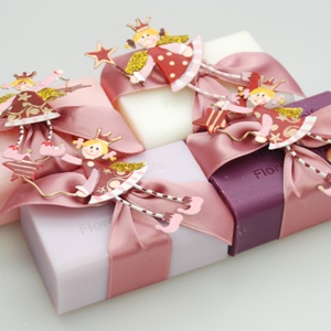 Schafmilchseife eckig 100g, dekoriert mit Weihnachtsengel, sortiert 