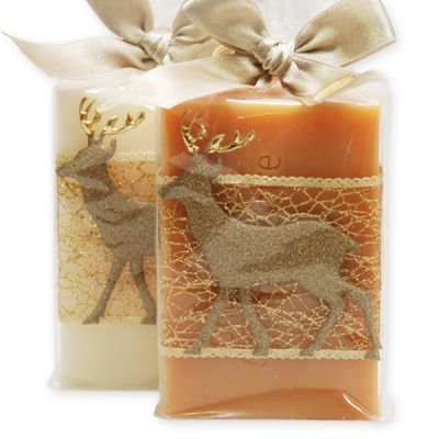 Sheep milk soap 150g, decorated with a deer in a cellophane, Classic/quince 