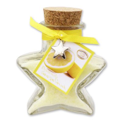 Badesalz 160g im Sternglas, Grapefruit 