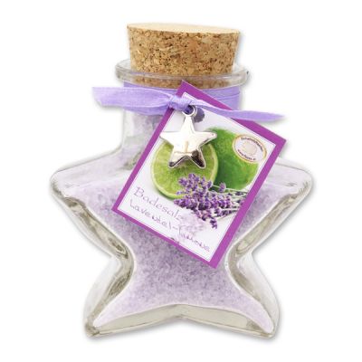 Badesalz 160g im Sternglas, Lavendel Limone 